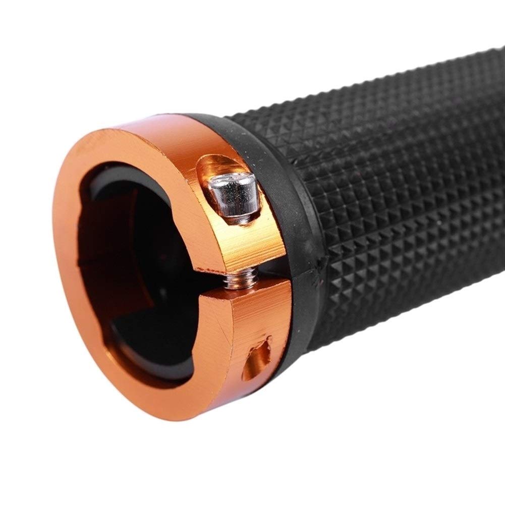 Crank Brothers Maniglie Bici In Pelle Rockbros - Ergonomiche, Doppio Blocco - Per MTB E City Bike Bike Grip With Palm Rest