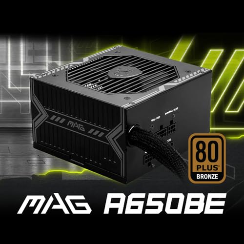 Image of MSI MAG Forge 321R Airflow - Premium Mid-Tower Gaming PC Case + MSI MAG A650BE, Semi-Modular Compact 650W ATX Power Supply, 80+ Bronze