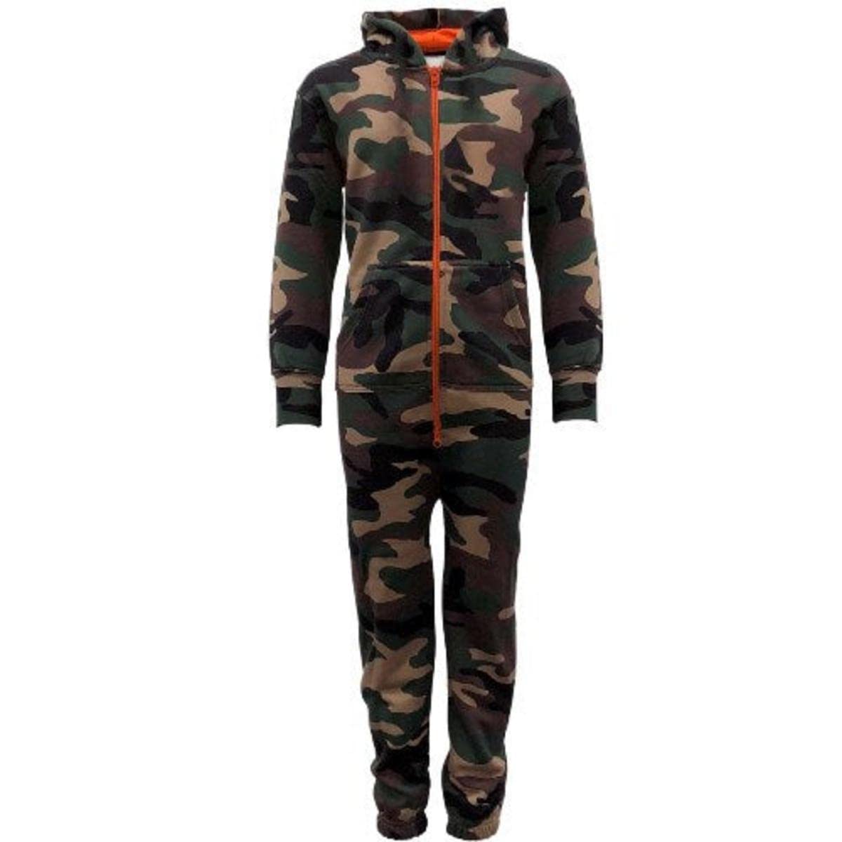 Game Kids Unisex Woodland Camouflage Onesie 5/6 Years 5/6