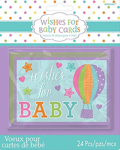 Amscan Favors, Shower Wishes for Baby Cards Party Supplies, 4 7/8