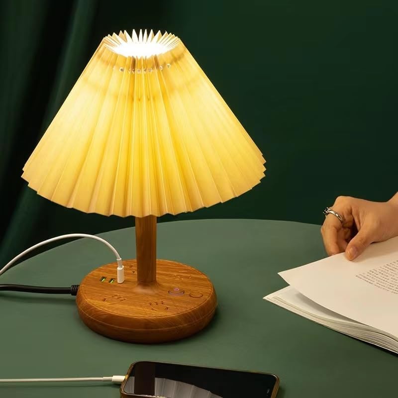 Miniatura 8 de Lámpara de mesa para dormitorio, lámpara pequeña regulable de 3 vías con 3 USB y 4 tomas, lámparas de mesita de noche para dormitorio, sala de