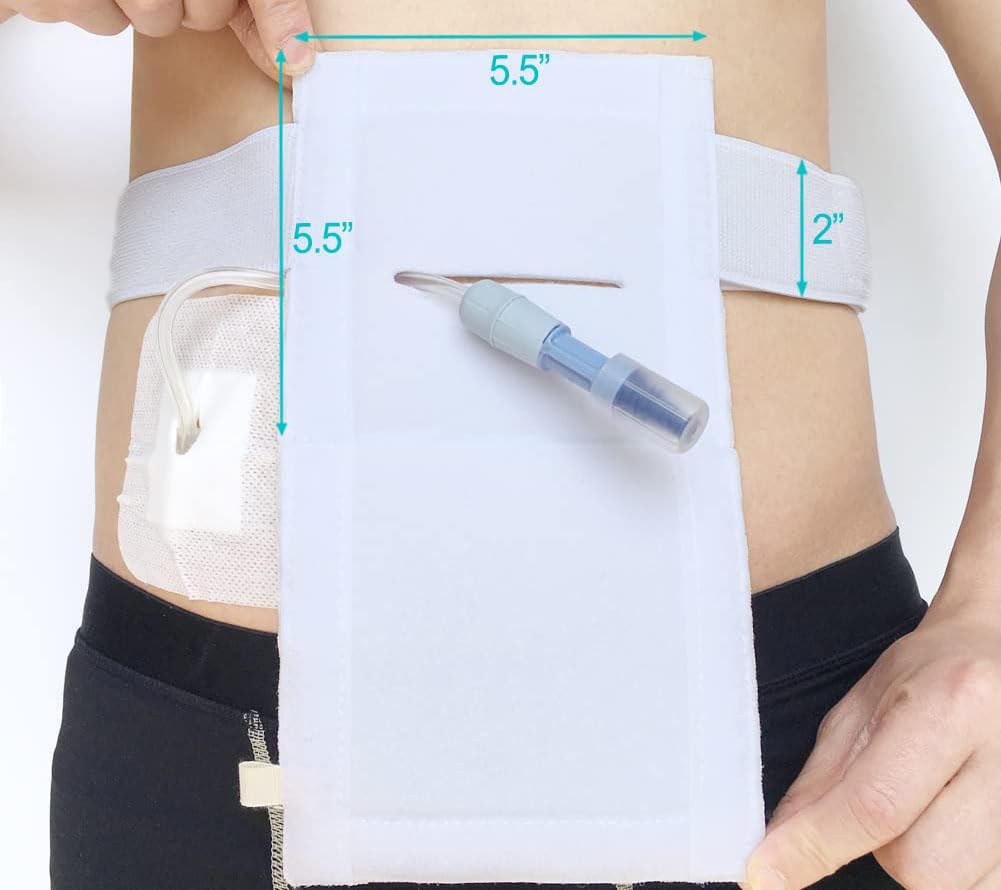 G-Sonde Knopfabdeckungen und PEG-Sonde Zubehör - Elastischer Ernährungssonde Gürtel mit Halter für Erwachsene - Ernährungssondenzubehör
