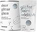 Produktbild Hemway 1L Klar Glitter Farbe Glaze (Silber Holographic) für fertig bemalten Wände, Decken - Emulsion, Acryl, Latex - Holz, Lack, Totes flach, Matt, Weich Sheen oder Seide (AUSWAHL 25 GLITTER FARBEN)