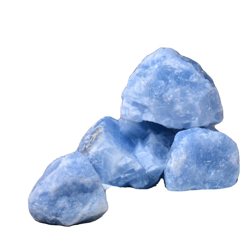 Cristaux d'aigue-Marine Bleu Brut, Lot de Gros, Pierres précieuses Naturelles, Cristaux Bruts, Pierres de Roche, Fournitures de Fabrication de Bijoux, Bricolage et Artisanat,4~5cm,500g