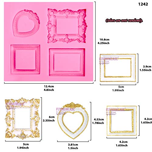 Large Mirror Frame Candy Silicone Mold 2Inch Medium, 3 In Set For Sugarcraft, Cake Decoration, Cupcake Topper, Chocolate, Fondant, Jewelry, Polymer Clay, Epoxy Resin, Crafting Projects #TOP1