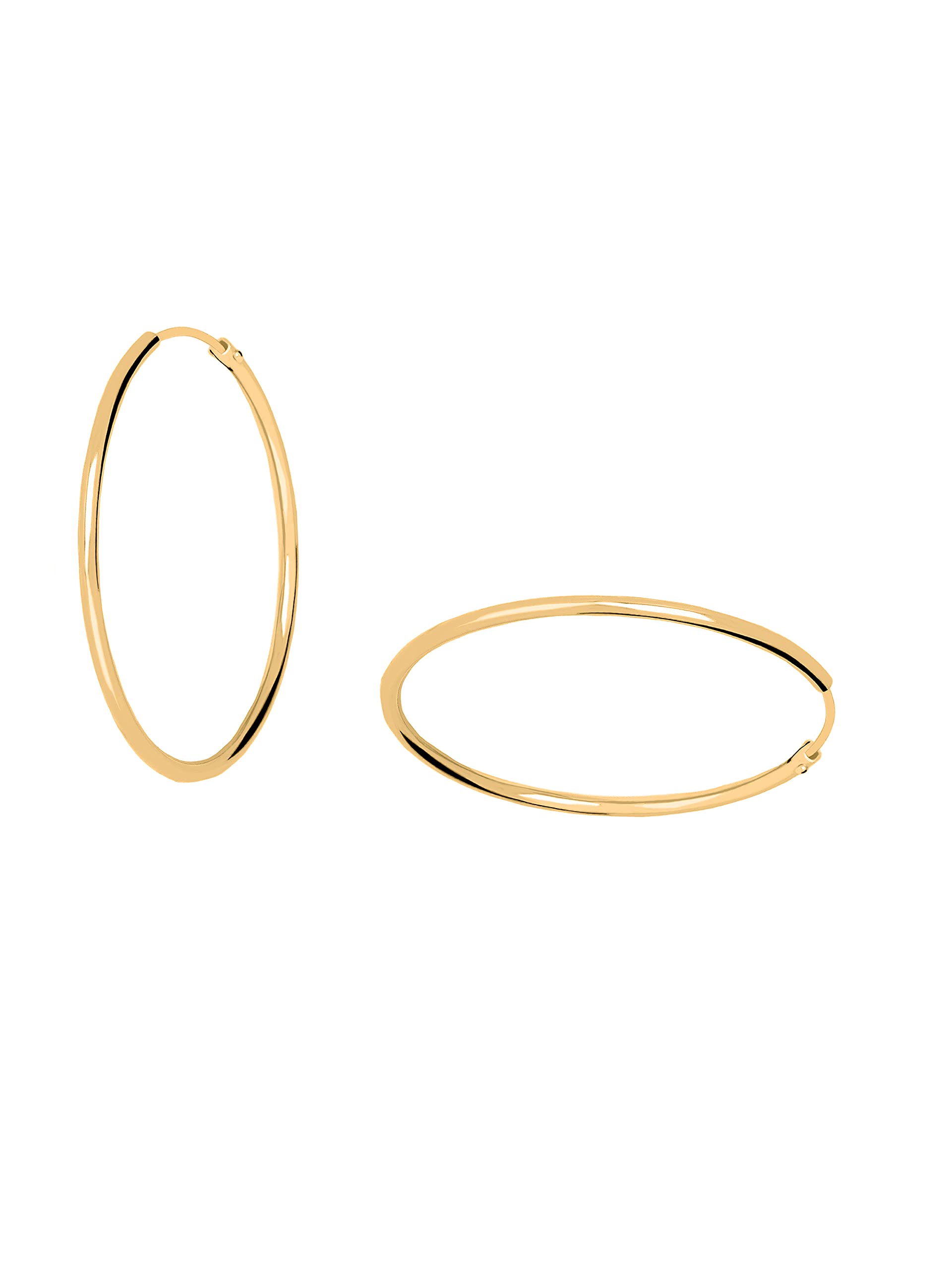 My Gold Damen Mädchen Creolen Ohrringe Echtes Gelbgold 333 ODER 585 Gold (8/14 Karat) Ø 15mm Goldohrringe Leyla