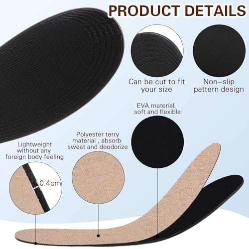 4 Pairs No Show Socks, Breathable Shoe Liner Anti Slip Barefoot Insert, No Stinking Shoe Liner for Men Women3