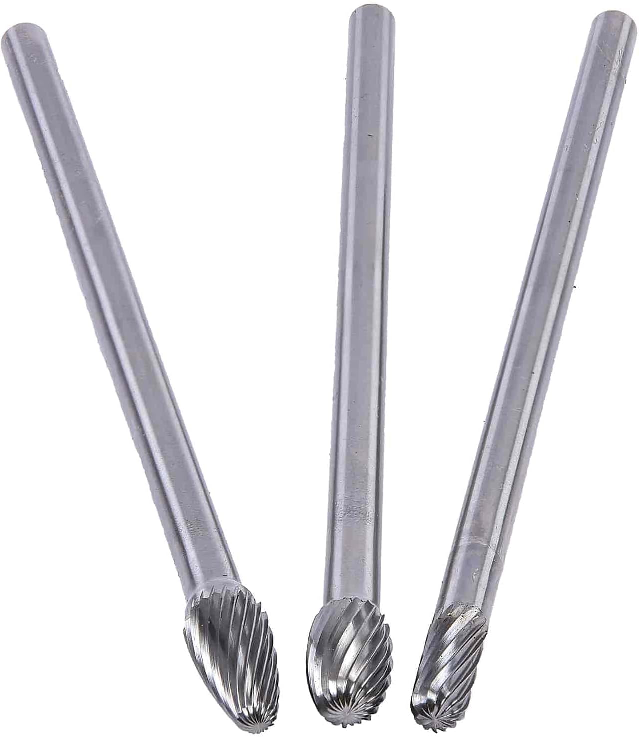 JEGS Die Grinding Carbide Burr Set | 6� Long x 1/4 � Shank | Single Cut | 15,000 Maximum RPM | Includes (1) 3/8 � x 3/4 � Cylinder, (1) 3/8 � x 3/4 � Tree, (1) 1/2 � x 1 � Tree