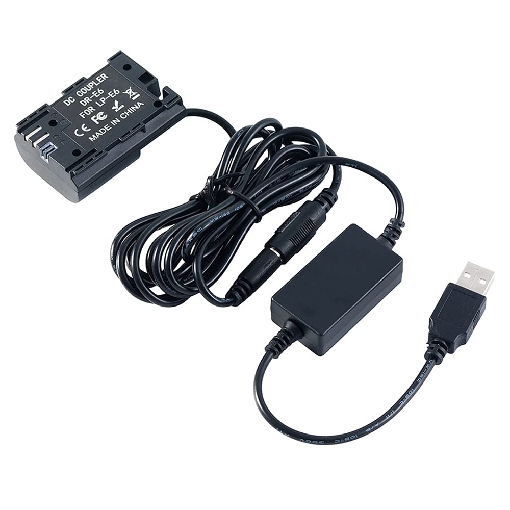 Adattatore Batteria Fittizia D-Tap Maschio A LP-E6 – Alimentazione Esterna Per Canon 5D/6D/7D/80D - 6