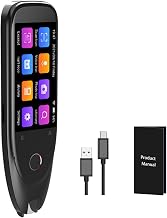 Scan Translator Pen, Smart Translation Reading Pen Reader Scanner with HD Recording, Photo Voice Scan Translation Offline Access, for Language Learners, Travelers (Black)