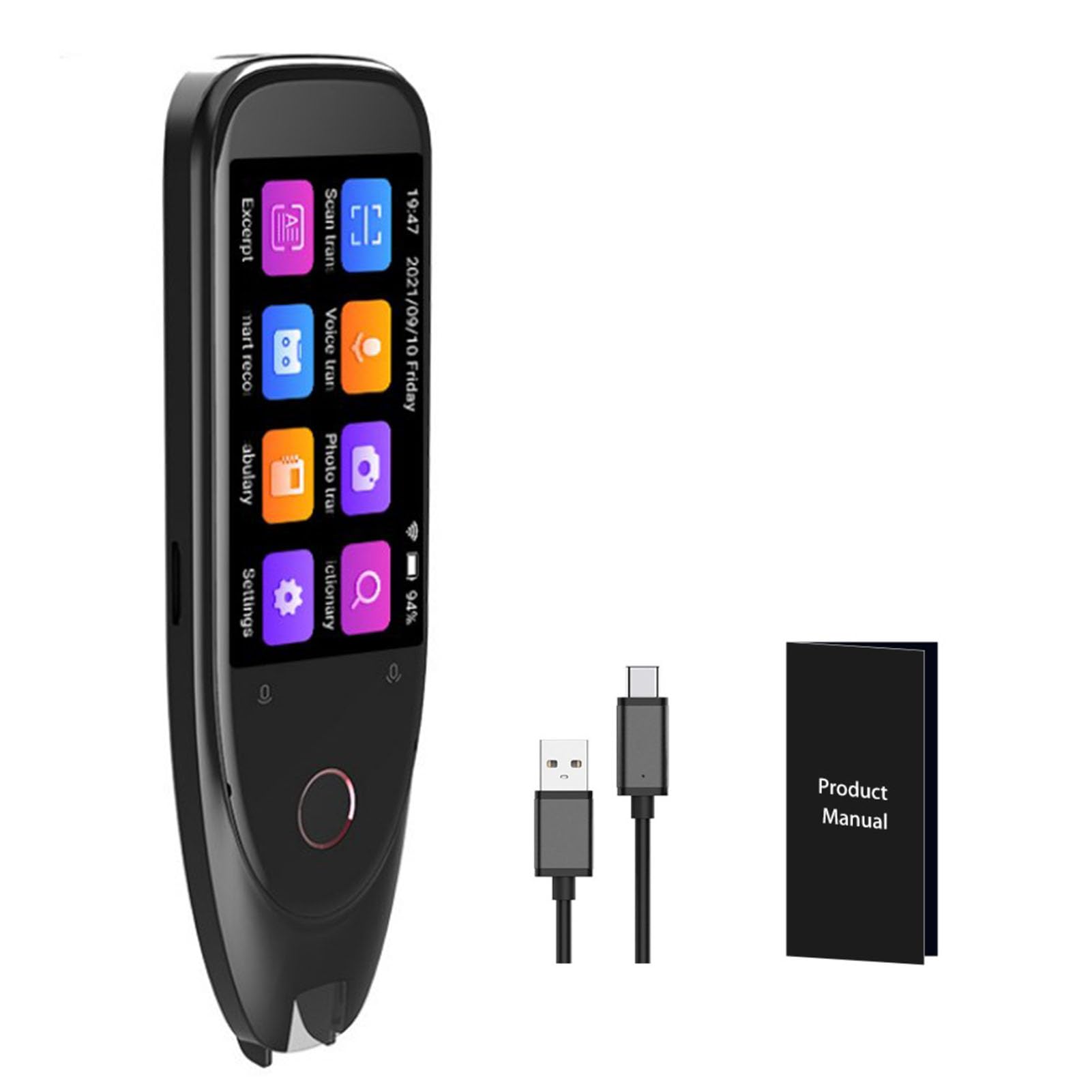 Generic Scansione Penna di Traduzione, Scansione Penna Dizionario Supporta 112 Lingue per Studio e Vita Professionale (BLACK)