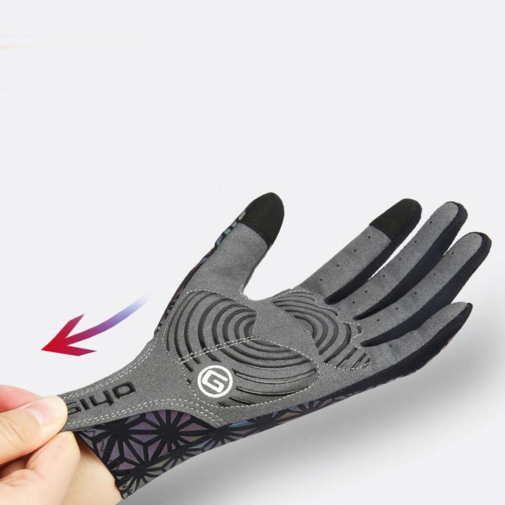 Guantes de Ciclismo Guantes Largos de Bicicleta Hombre Mujer Térmicos Antideslizantes Ajustables Resistentes Al Viento en Poliéster Suave Adecuados Pa
