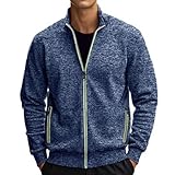 Herbstjacke Herren Bomberjacke Jacke Übergangsjacke Winter Leichte Steppjacke Harrington Blauer Usa Teddy Blau Xl