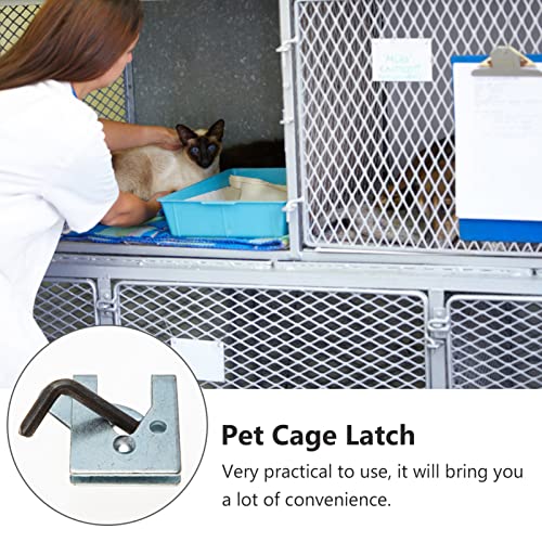 Serrure de porte de cage pour chien et chat: kit de fixation pratique - 6