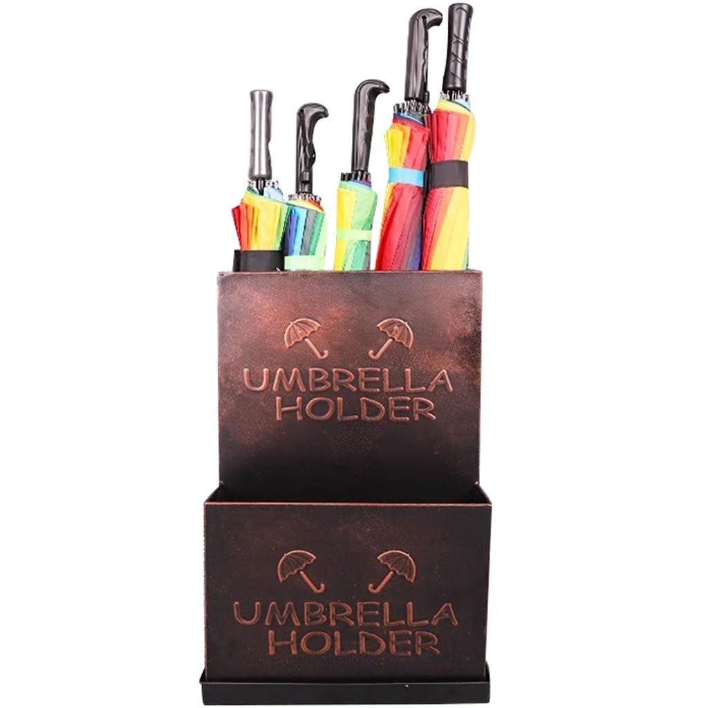 SBJKLYRN umbrella stand, Large Capacity Umbrella Organizer Bin, Umbrella Bucket With Drain Tray, No Assembly Required