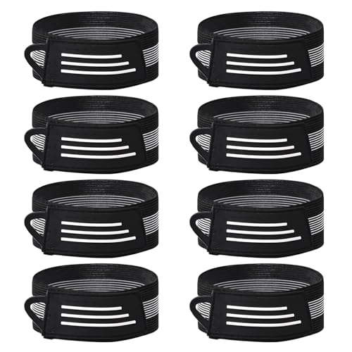 Uitndvyte 8pcs Elastic Bicycles Ankle Leg Strap Cycling Ankle Fastening Belt Pants Clip Band for Joggings Cycling Climbing Camping