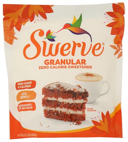 Swerve Ultimate Sugar Replacement Sweetener, Granular Sugar Substitute, Zero Calorie, Keto Friendly, Zero Sugar, Non-Glycemic, Gluten Free, 24 ounces