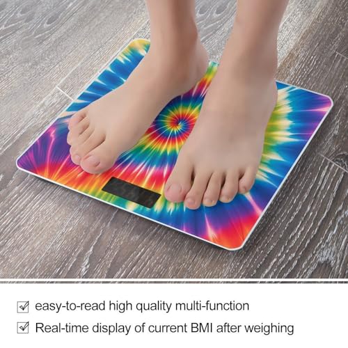 Báscula digital inteligente Tie Dye Rainbow para baño miniatura 5