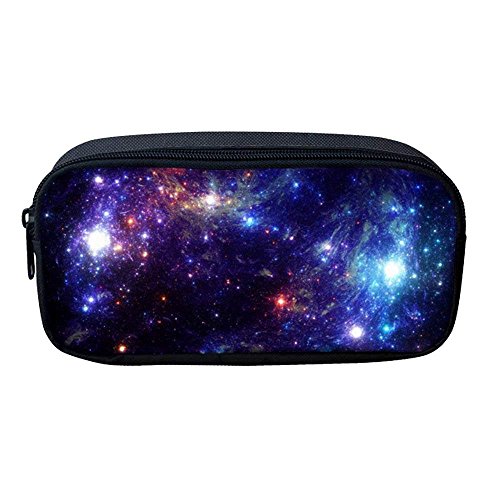 Showudesigns Trousse zippée enfant Mode Earth Impression Stylo gommes étui Fournitures scolaires Dedium galaxy