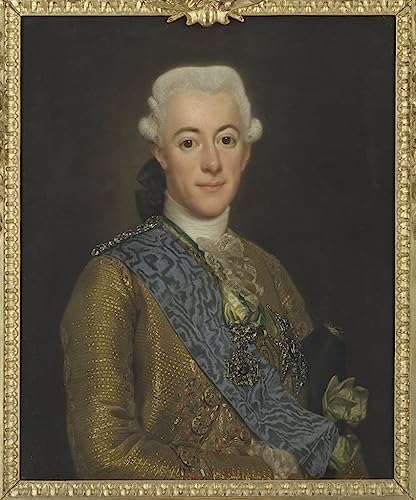 Portrait Toile Roi Gustav III de Suède pour Décoration Salon et Bureau 60x90cm
