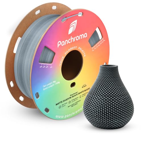 Image of Polymaker Panchroma Matte PLA Filament 1.75mm, High Speed Dual Shadow Black PLA 1kg (2.2 lbs), Formerly Polyterra Clog-Free 3D Printer Filament, Accuracy + /- 0.02mm, Fits FDM Printers