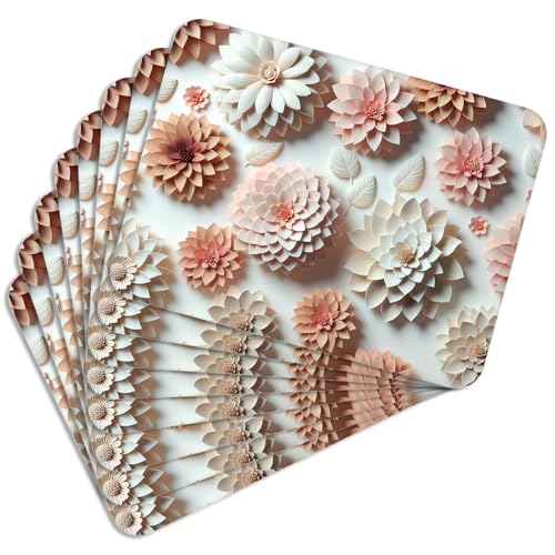 VELORA H&L Platzsets Kork - Tischsets 30 x 40 cm, Abwaschbar, rutschfest und Hitzebeständig bis 100°C, Dekorative Tischunterlagen für Küche und Esszimmer