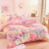 ❤ Doux pour la peau et confortable : Cette housse de couette est fabriquée à partir de matériaux de haute qualité.Après un traitement spécial, elle présente les caractéristiques anti-encrassement, anti-rétrécissement et anti-décoloration.cette housse de couette en Flanelle Velours est douce au toucher, douce pour la peau et confortable, vous offrant une expérience de sommeil confortable et améliorant la qualité du sommeil.La parure de lit est certifiée Oeko - Tex Standard 100.