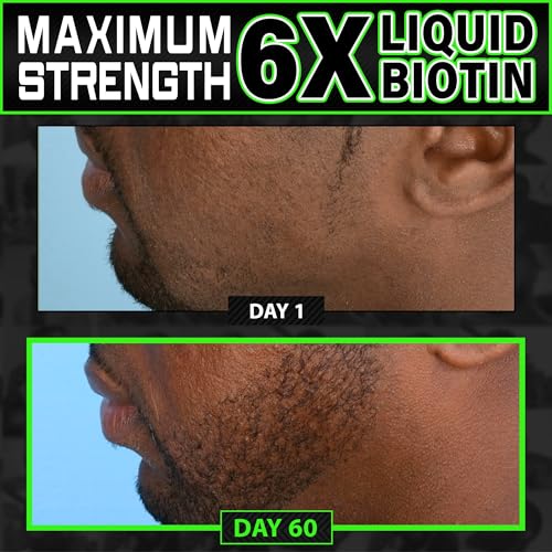 Image of Beard Growth Kit w / 2X Thickening Biotin Beard Balm Care & Beard Conditioner + 6X Liquid Biotin with Collagen Peptides for Beard & Hair Growth