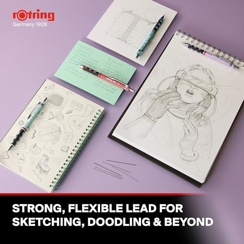 Image of Rotring 0.5mm Mechanical Clutch Lead Pencil | Tikky | for Smooth Writing Drafting Drawing | Orchid Bloom Barrel | Stationery
