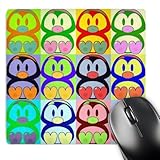 3dRose LLC 8 x 8 x 0.25 Inches Mouse Pad, Cartoon Penguin Pop Art (mp_8061_1)