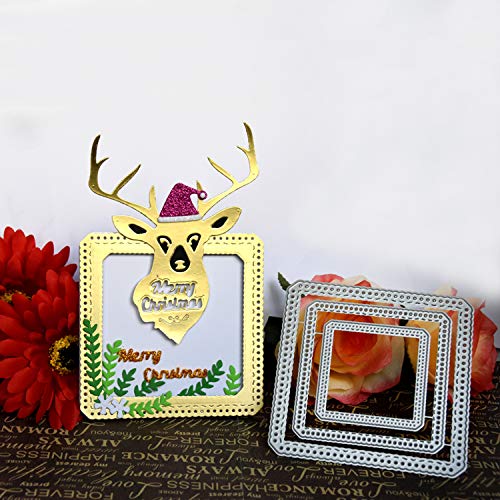 WUYUZI Matrizes de corte de metal Forma de feliz Natal Corte de molde para DIY Cartão de Scrapbook Á