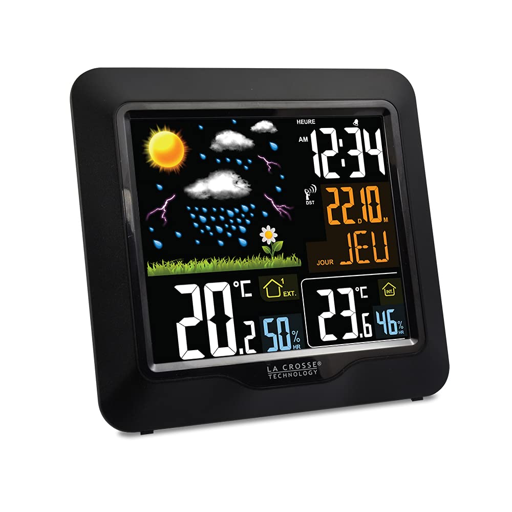 La Crosse Technology - WS6820 Radiowa stacja pogodowa z kolorowym wyświetlaczem LCD - czarny