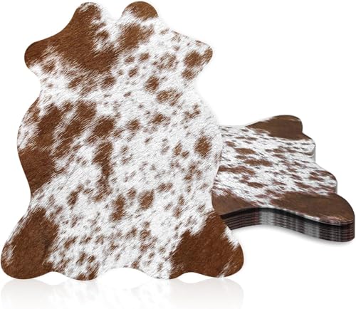 Lot de 50 sets de table jetables en papier vache 35 cm western maison de campagne cowboy occidental maison cuisine salle à manger décoration table