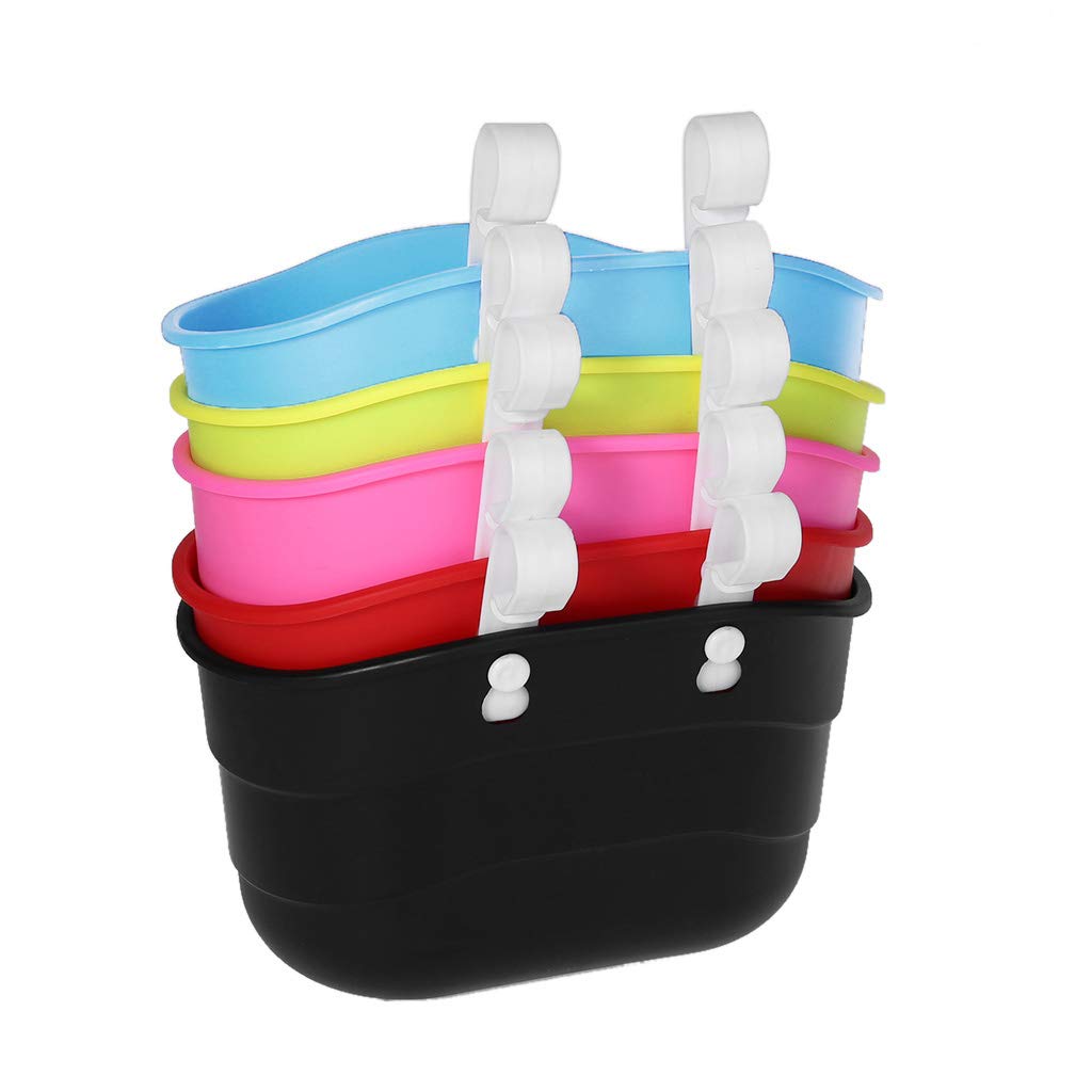 jackyee Bicycle Basket Children Bike Front Handlebar Carrier Scooter Saddlebag Plastic Riding Headdress Yellow