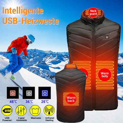 MeetHoo Herren Weste Steppweste Outdoorwesten Daunenweste Freizeit Jacke Ärmellose Fleece Sportweste für Männer Laufen Golf Wandern Reiten
