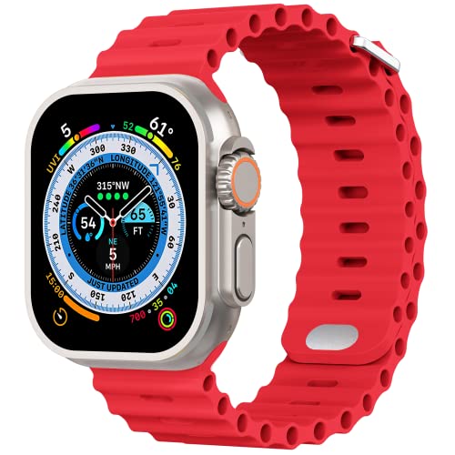 Pulseira para Apple Watch Ultra Foufousun Ocean, unissex, 49 mm/45 mm/44 mm/42 mm/41 mm/40 mm/38 mm,