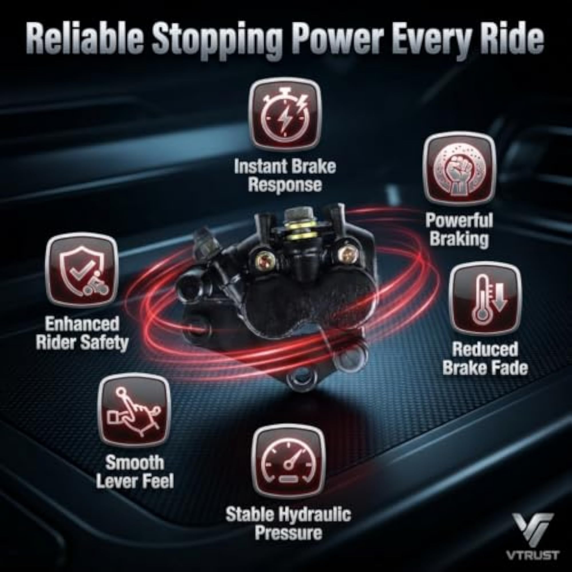 Front Brake Caliper Assembly Compatible for Royal Enfield Bullet