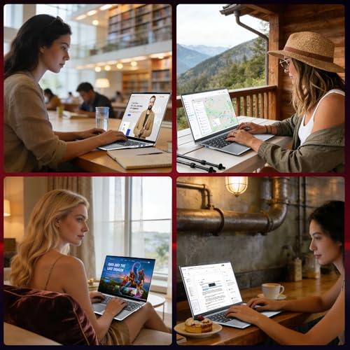 Image of Tunhail 15.6 Inch Ultra Large Memory Gaming Laptop,24GB RAM 512GB SSD, i5 up to 3.60GHZ Laptops 1920 x 1200 HD Display, WiFi5, Webcam, BT5.0, Mini HDMI, RJ45, Backlit Keyboard Laptops Computers