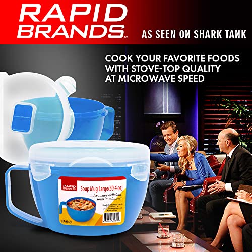Rapid Soup Mug | Microwave Soup & Noodles In Minutes | Perfect For Dorm, Small Kitchen, Or Office | Dishwasher-Safe, Microwaveable, & Bpa-Free, Blue #TOP7