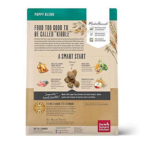 Image of The Honest Kitchen Whole Food Clusters Puppy Whole Grain Chicken Dry Dog Food, 1 lb Bag (Pack of 2)