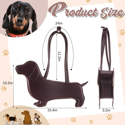 Dachshund Bag, Gifts for Women Purse Dachshund Dog Shaped Shoulder Bag Cute Pet PU Leather Tote Handbag for Puppy Lovers Mom Daughter Friends Weiner Sausage Dog Birthday Gifts2