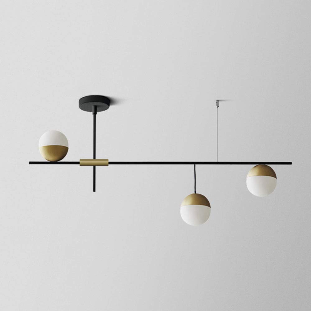 Lampe de Salon Éclairage Puissant 9 Supports à Suspension Boule en Verre