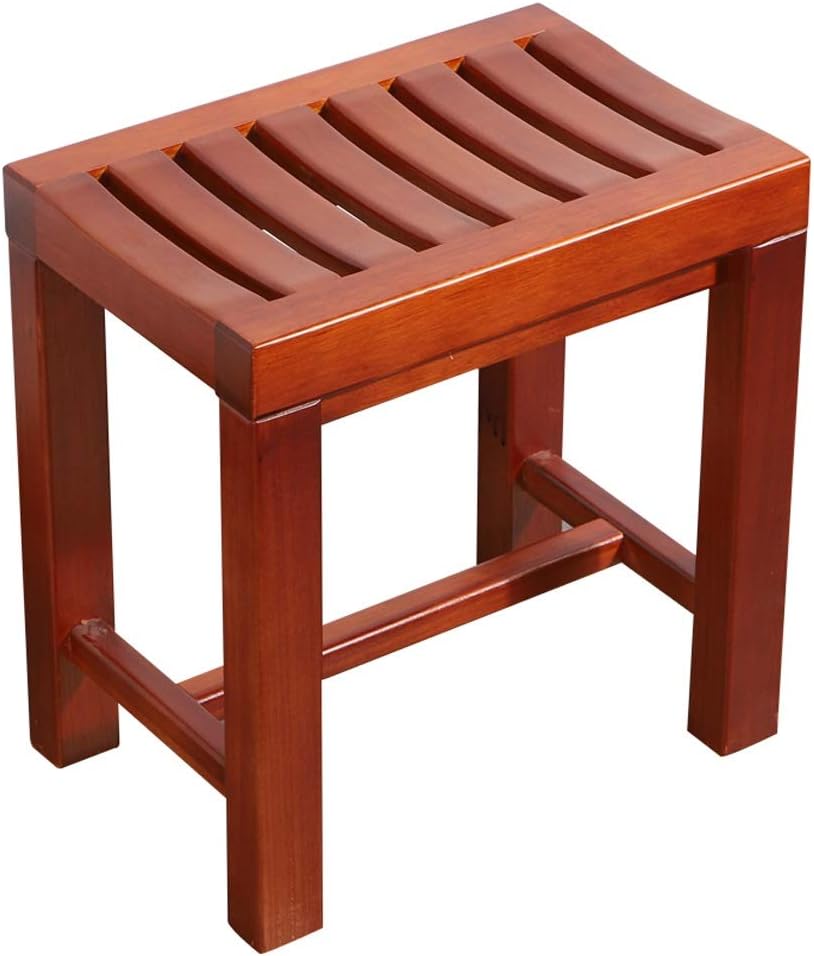 NMDCDH Shower Bench Wooden Bathroom Chairs and Stools for The Elderly Disabled Anti-Slip Bath Seat Bathtub Spa Strong Bearing Capacity, Max. 250KG (Color : #2, Size : 42×28×34cm)