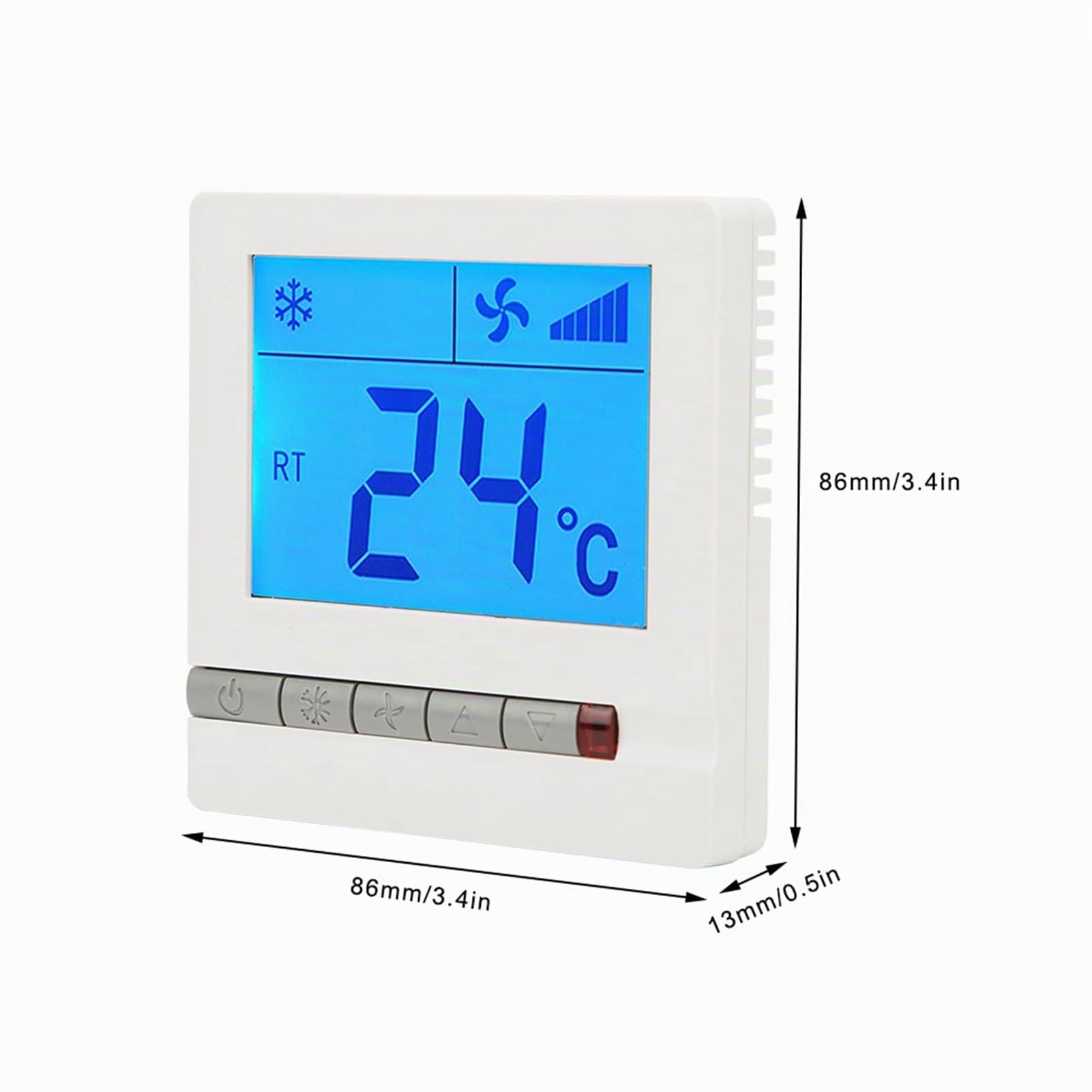 Termostato Digitale LCD Controllo Temperatura Ambiente per Riscaldamento Ventilconvettore Apparecchiature Comfort