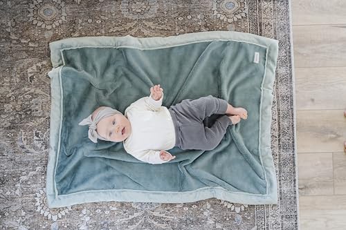 Image of SARANONI Luxury Security Blankets for Babies | Ultra-Soft Lush and Boutique Quality Baby Blanket | Eucalyptus, Mini - 15 inch x 20 inch