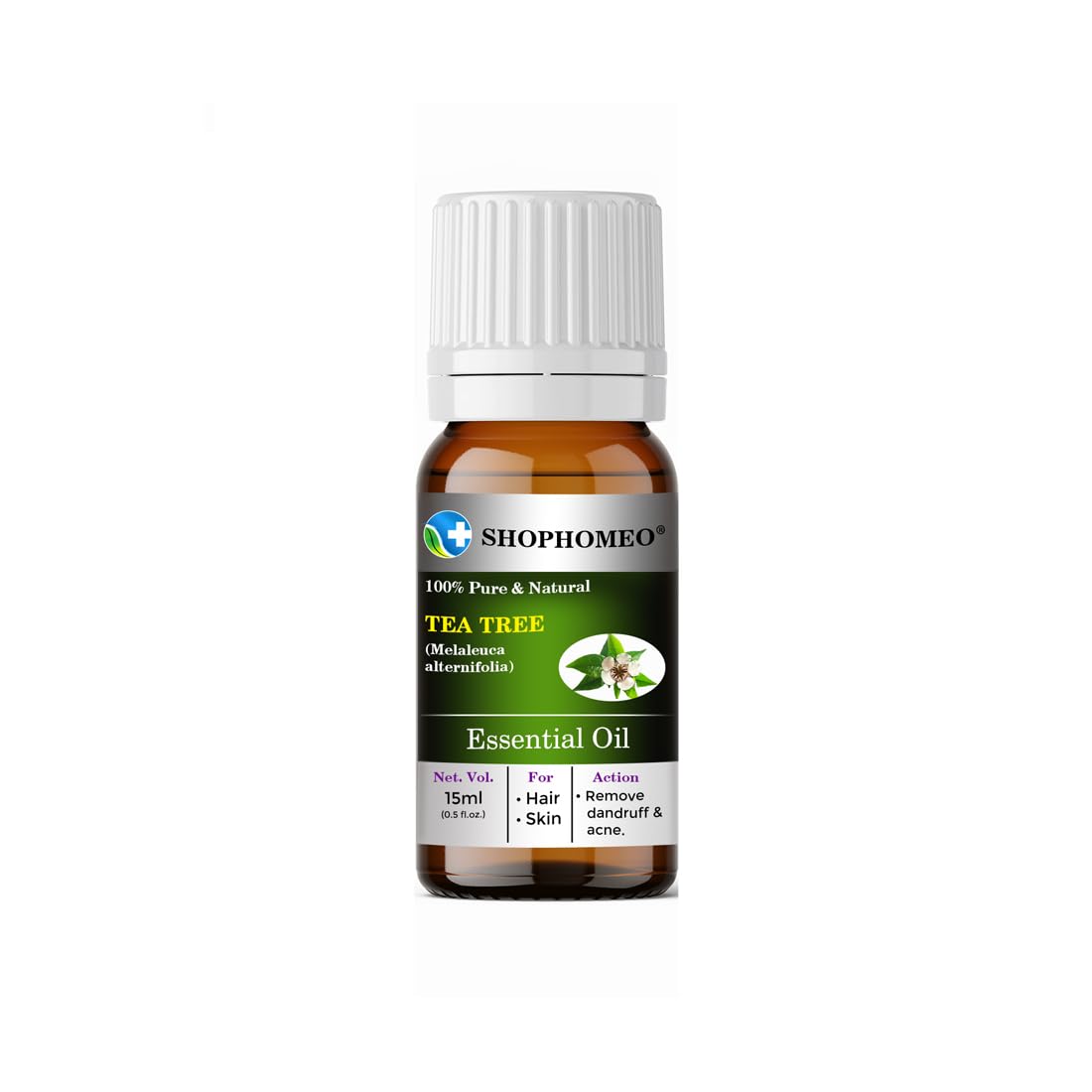 Shophomeo® TEA TREE Oil 15 ML - 100% Pure & Natural Essential Oil for Hair, Skin, Aromatherapy, Massage, and More..-image-46