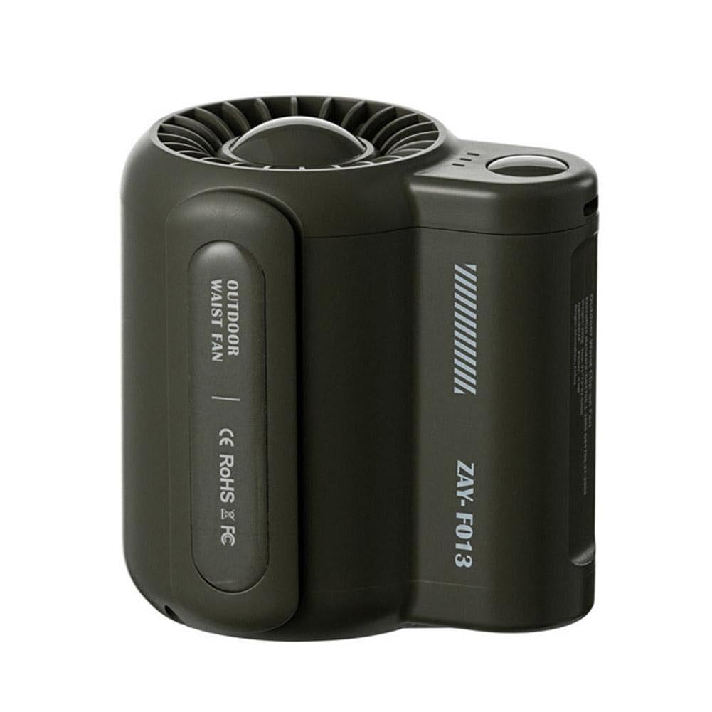 MANYUN Portable Waist Clip Fan, Handheld Fan, Mini Cooling Fan, Powerful Small Personal Portable Fan, Speed Adjustable Wearable Personal Outdoor fan for Outdoor, Jobsite, Farms, Traveling, Fishing