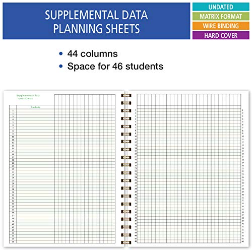 Plan de cours enseignant de qualité supérieure reliure rigide marbre rose
