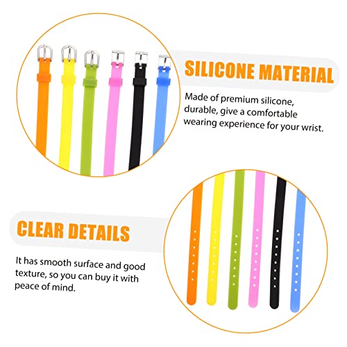HOMSFOU 12pcs Flexible Watch Band Silicone Smartwatch Band Watch Replacement Easy Install Comfortable2