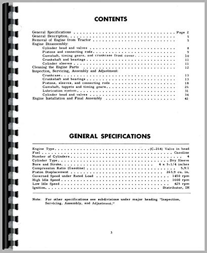 Farmall 450 Tractor General Specifications Page